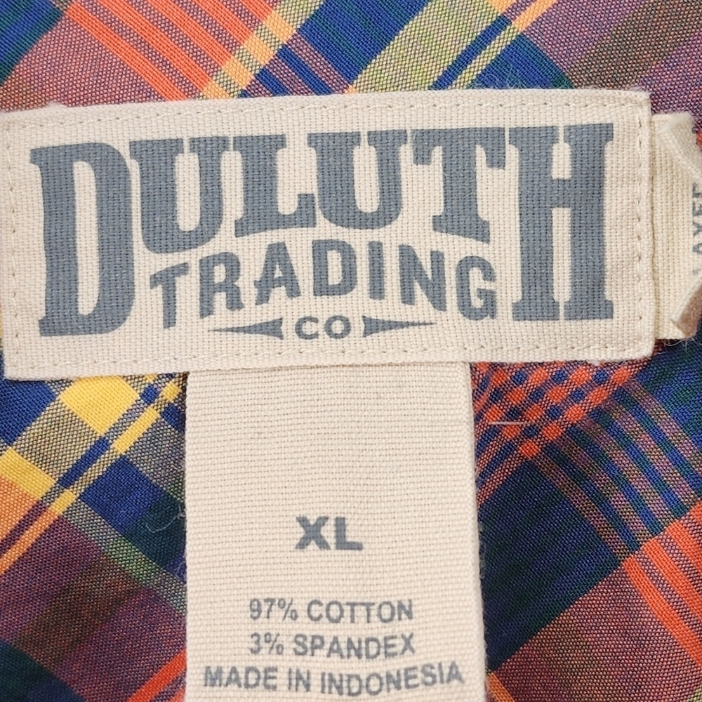 Duluth Trading Men's Plaid Casual Button Up Shirt - XL - Picture 3 of 5